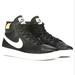 Nike Shoes | Newer Flawless Leather Nike Court Royale Hitop Black - Women 12 Or Men 10.5 | Color: Black/White | Size: 12