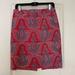 J. Crew Skirts | J. Crew Paisley No. 2 Pencil Skirt | Color: Blue/Red | Size: 4