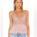 Free People Tops | Free People Adella Dusty Mauve Lace Cami Top Size Small | Color: Pink/Purple | Size: S