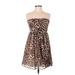 Gossip girl by Romeo & Juliet Casual Dress: Tan Leopard Print Dresses - Women's Size Medium