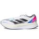 adidas Men's Adizero Boston 11 Sneaker, White/Black/Lucid Blue, 10.5 UK