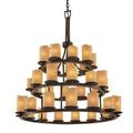 Justice Design Group Candlearia 42 Inch 36 Light Chandelier - CNDL-8712-14-AMBR-DBRZ