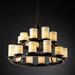 Justice Design Group Candlearia 33 Inch 21 Light Chandelier - CNDL-8767-10-CREM-DBRZ