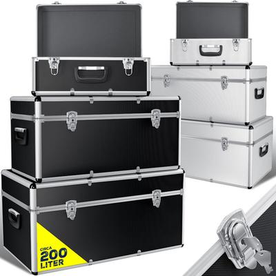 3er set Alu Boxen Alubox Alukiste Transportbox Werkzeugkiste Lagerbox schwarz - Masko