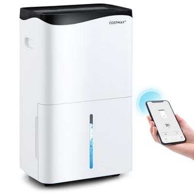 100-Pint Dehumidifier for Home & Basements w/ Smart App
