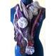 Purple Felted Wrap, Wool & Silk Scarf, Scarf