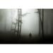 Ebern Designs Dark Horror Man in Creepy Foggy Forest by Bonciutoma - Wrapped Canvas Photograph Canvas in White | 24 H x 36 W x 1.25 D in | Wayfair