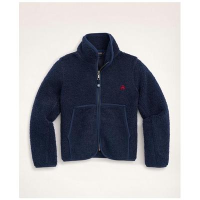 Brooks Brothers Boys Teddy Fleece Zip Jacket | Nav...