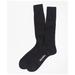 Brooks Brothers Men's Egyptian Cotton Ribbed Crew Socks | Navy