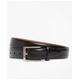 Brooks Brothers Men's Silver Buckle Leather Dress Belt | Black | Size 42