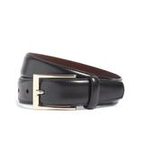 Brooks Brothers Men's Gold Buckle Leather Dress Belt | Black | Size 30