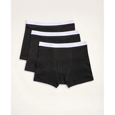 Brooks Brothers Men's Supima Cotton Boxer Briefs - 3 Pack | Black | Size 2XL