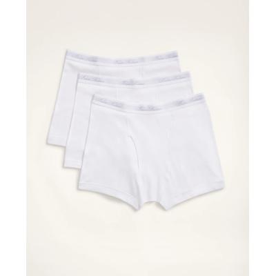 Brooks Brothers Men's Supima Cotton Boxer Briefs - 3 Pack | White | Size XL
