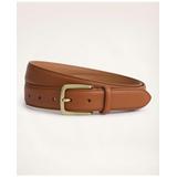 Brooks Brothers Men's Stitched Leather Belt | Medium Brown | Size 34