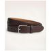 Brooks Brothers Men's Leather Feather Edge Belt | Brown | Size 36