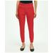 Brooks Brothers Women's Side-Zip Stretch Cotton Pant | Red | Size 8