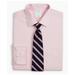 Brooks Brothers Men's Stretch Milano Slim-Fit Dress Shirt, Non-Iron Pinpoint Ainsley Collar | Pink | Size 16½ 34