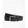 Brooks Brothers Men's 1818 Textured Leather Belt | Black | Size 40