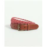 Brooks Brothers Men's Braided Cotton Belt | Red | Size 30