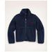 Brooks Brothers Boys Teddy Fleece Zip Jacket | Navy | Size Small