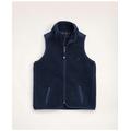 Brooks Brothers Boys Teddy Fleece Zip Vest | Navy | Size Large