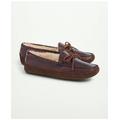 Brooks Brothers Men's Lone Tree Shearling Slipper Shoes | Brown | Size 9 D