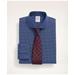 Brooks Brothers Men's Stretch Regent Regular-Fit Dress Shirt, Non-Iron Poplin Londoner Spread Collar Micro-Tartan | Blue | Size 16½ 34