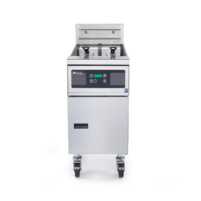 Pitco SE14 Commercial Electric Fryer - (1) 50 lb Vat, Floor Model, 208v/1ph, 40-50 lb, Stainless Steel