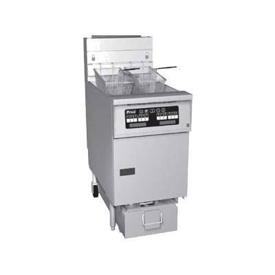 Pitco SE18RS-3FD 220/3 Commercial Electric Fryer - (3) 90 lb Vats, Floor Model, 220v/3ph, Stainless Steel