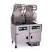 Pitco SELVRF-2/FD Solstice Supreme Electric Rack Fryer - (2) 76 lb Vats, Floor Model, 230v/3ph, Stainless Steel