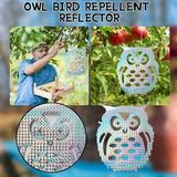 10PCS Sticky Owl Type Flashing Bird Repellent Piece Orchard
