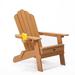 Oversized Poly Lumber Folding Adirondack Chair with Pullout Ottoman Cup Holder - Adirondack Chair