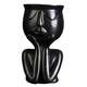 Ceramic Planter Pots Planters Human Sculpture Statue Desktop Planter Indoor Outdoor Statuary Planter Black_A Small