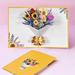 INTEROOKIE Mother s Day Universal Greeting Card 3D 3D Creative Flowers Handmade Card Stock Engraving Color Printed Sun Bouquet