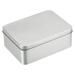Uxcell Metal Tin Box 4.92 x 3.54 x 1.89 Empty Tinplate Storage Containers with Lids Silver Tone 6 Pack