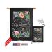 Breeze Decor 00060 Welcome Blooming Welcome 2-Sided Vertical Impression House Flag - 28 x 40 in.