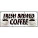 SignMission B-Fresh Brewed Coffee Fresh Brewed Coffee Banner Sign - Iced Brew Drinks Espresso Cappuccino