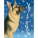 German Shepherd - Best of Breed Let It Snow House Flag