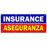 36 x96 INSURANCE ASEGURANZA BANNER SIGN salesman agent auto health bilingual