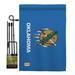 Oklahoma Americana States Impressions Decorative Vertical 13 x 18.5 Double Sided Garden Flag Set Metal Pole Hardware
