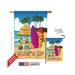 Breeze Decor 06070 Summer Surfs Up Hut 2-Sided Vertical Impression House Flag - 28 x 40 in.