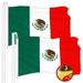 G128 2 Pack: Mexico Mexican Flag | 2x3 Ft | ToughWeave Series Embroidered 300D Polyester | Country Flag Embroidered Design Indoor/Outdoor Brass Grommets
