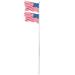 Fithood 25ft Solemn Outdoor Decoration Sectional Halyard Pole US America Flag Flagpole Kit