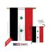 Breeze Decor 08326 Syria 2-Sided Vertical Impression House Flag - 28 x 40 in.