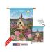 Breeze Decor 00049 Welcome Bird House 2-Sided Vertical Impression House Flag - 28 x 40 in.