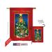 Breeze Decor 14079 Christmas Merry Christmas Tree 2-Sided Vertical Impression House Flag - 28 x 40 in.