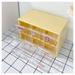 Plastic Drawer Organizer Box Heavy Duty Storage Boxes for All in One Drawer Supplies Cream Yellow