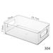 Yannee Clear Storage Box Stackable Storage Box with Handle Large and Deep Plastic Box 25.7*15*7.5cm - 1 pcs