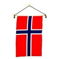 Norway 12 x18 Polyester Wall Banner Flags 12 x18 Norwegian Wall or School Flag Mounted on a Birch Wood Banner Pole Much Larger Than Mini 4 x6 Banner Flags
