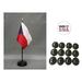 Box of 12 Czech Republic 4 x6 Miniature Desk & Table Flags Includes 12 Flag Stands & 12 Czech Small Mini Stick Flags